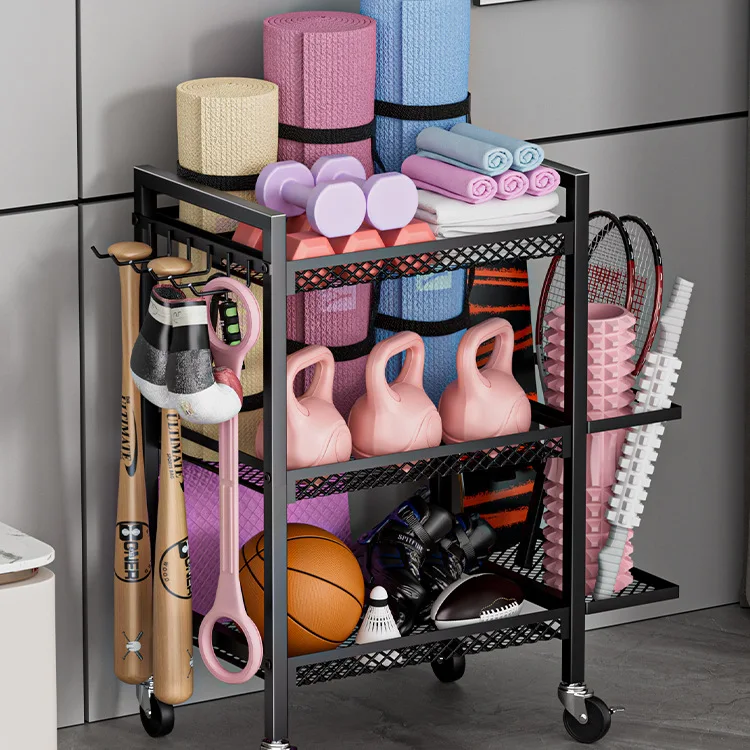 Fitness Equipment Storage Rack Removable Home Yoga Mat Foam Axis Dumbbell Storage Basket Sports Goods Shelf