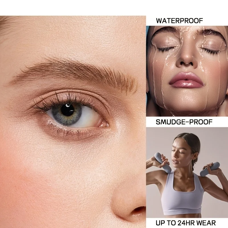 Waterdicht wenkbrauwpotlood, vierpunts gevorkd ontwerp, veegvast, langdurig, voor alle huidtypes, natuurlijke ogende wenkbrauwmake-up
