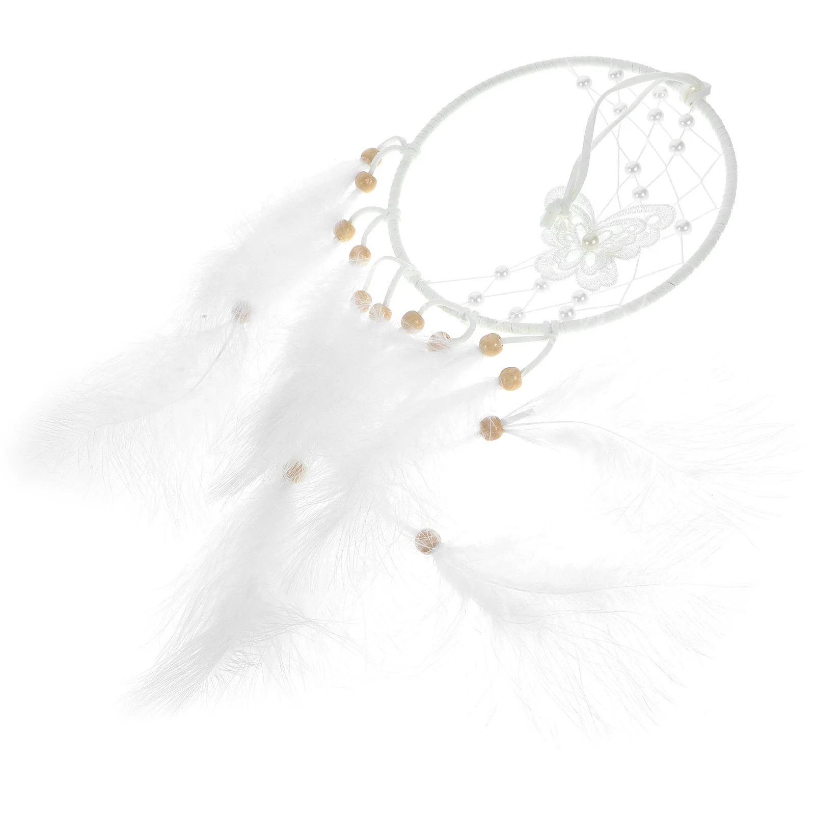 

Dream Catcher Wall Hanging Decorative Plumage Cotton Thread Pendant for Home Garden Office Living Room Bohemian Style Hanging