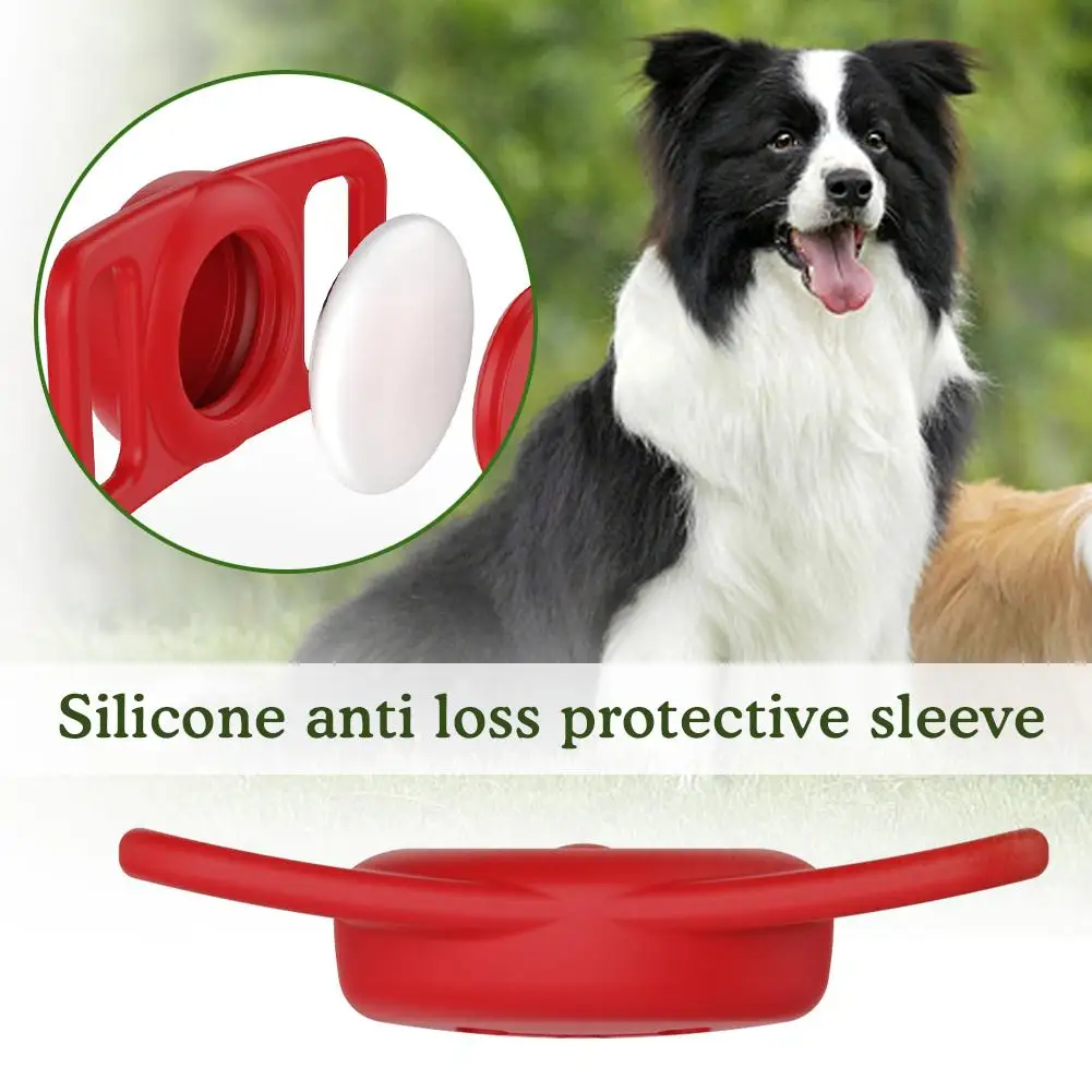 1PC dla Apple Case Dog Cat Collar GPS Finder Kolorowe silikonowe etui ochronne dla Anti-lost Apple Air Tag Tracker Case