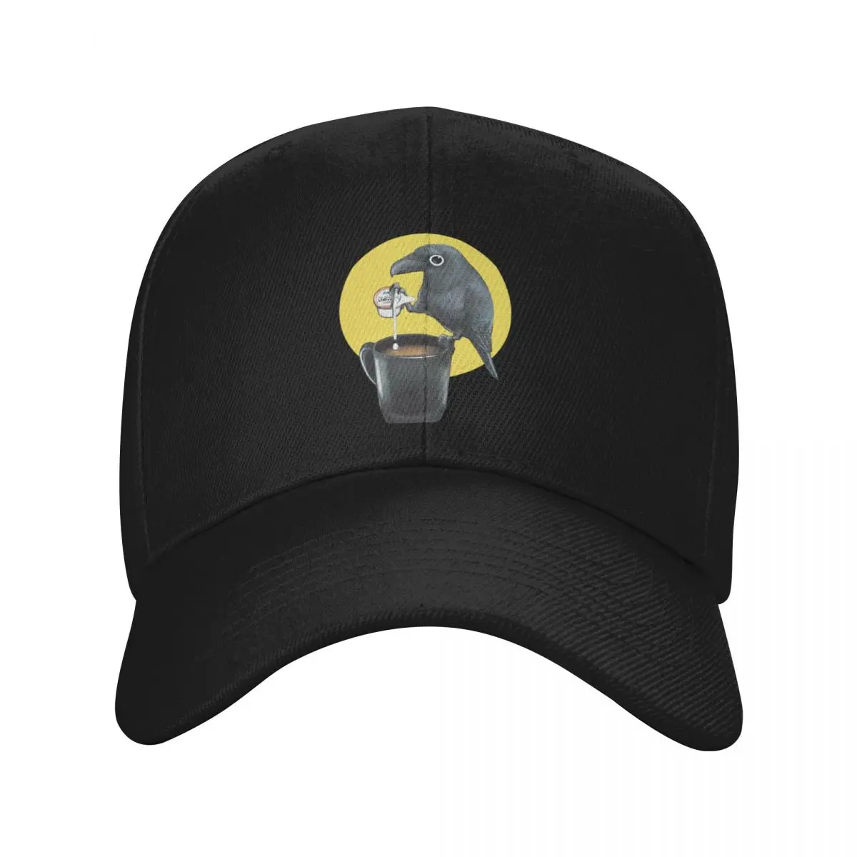 

CAW-fee Crow Baseball Cap Visor Mountaineering Fishing cap foam party Hat Mens Women's