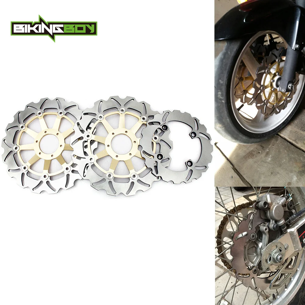 BIKINGBOY For Honda CBR600F SuperSport F4 99 00 01 02 03 04 05 06 07 CBR900RR Fireblade 92 93 Front Rear Brake Discs Rotors Set