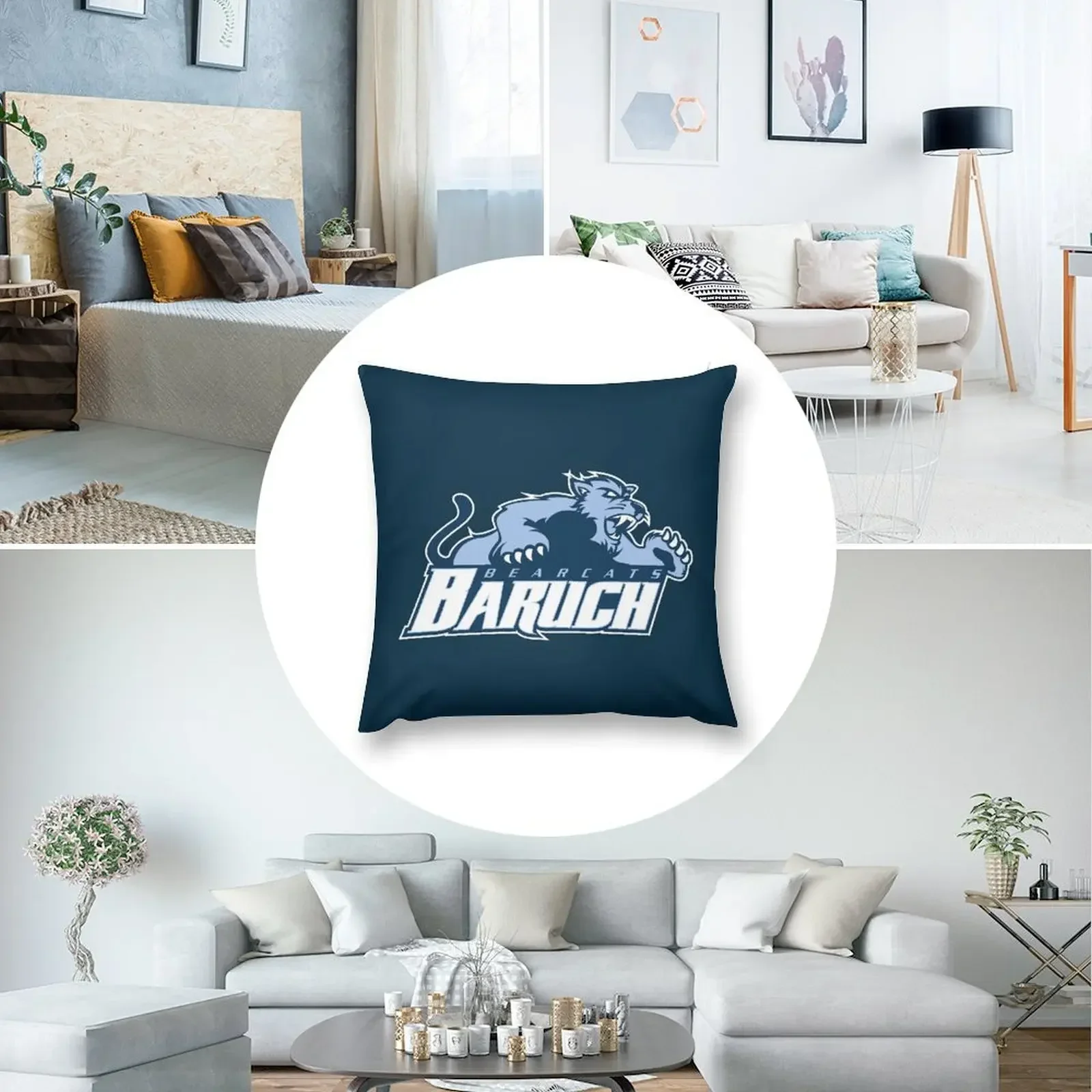 Fundas de almohada para sofá The Baruch Bearcats, fundas de almohada para sala de estar, fundas de cojines, fundas de almohada para sofá, almohada decorativa