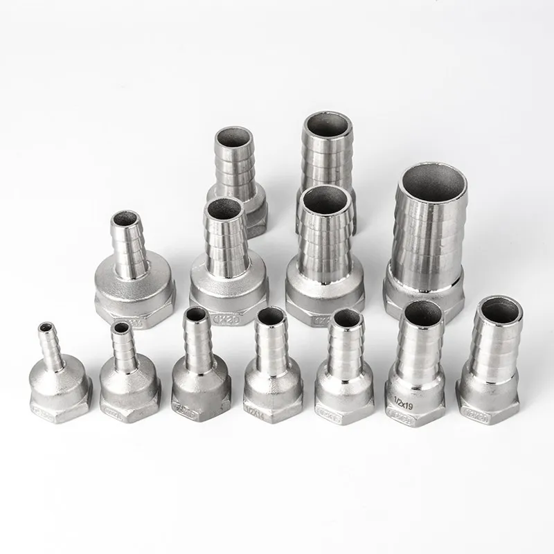 

Stainless Steel Female BSP 1/2" Thread Pipe Fitting Barb Hose Tail Connector 8mm to 20mm Tools Accessory