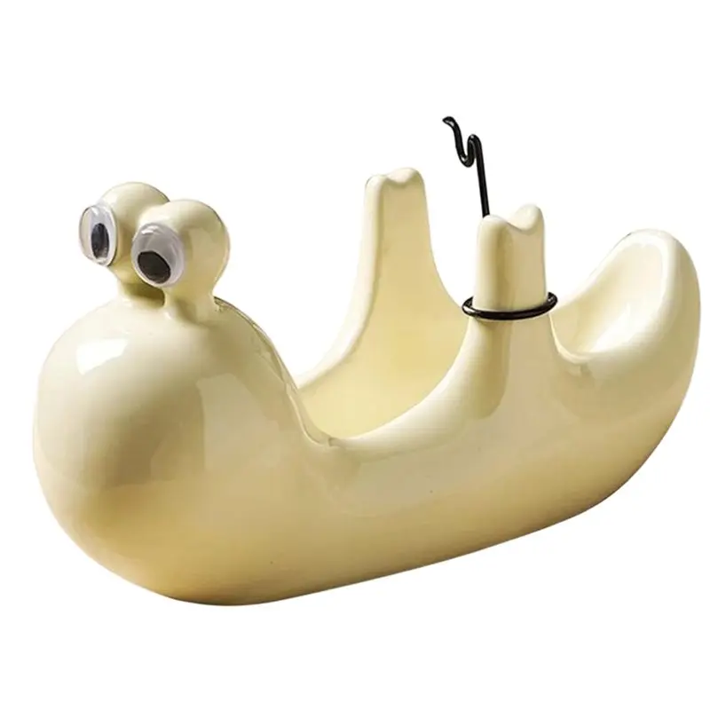 Artistic Decoration Coil Holder Snail Gnat Stand For Hiking Camping Pool Outdoor Coil Placement Relaxation White-B61B