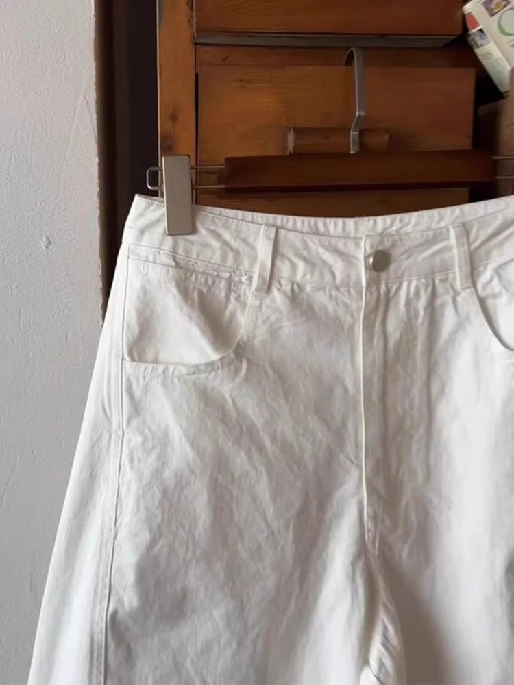 Plones Casus Hoados de Cintura Alta para Hombre y Mujer, Estilo Coreano de Verano, Plones de Nueve Puntos con Bo...