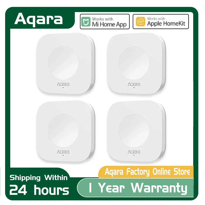 

Aqara Sensor Smart Wireless Mini Switch Key Zigbee Connection Remote One Key Control Button Home Security Mihome Homekit