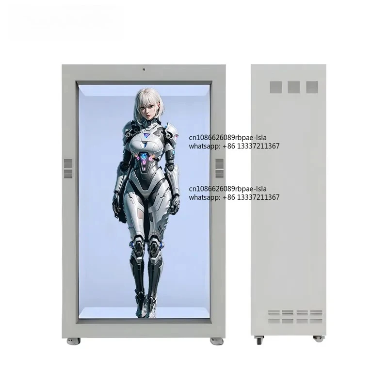 65 75 86 Inch Hologram Display Box 3D Transparent LCD Showcase Life Size Virtual Avatar Cabinet for Museum Showroom