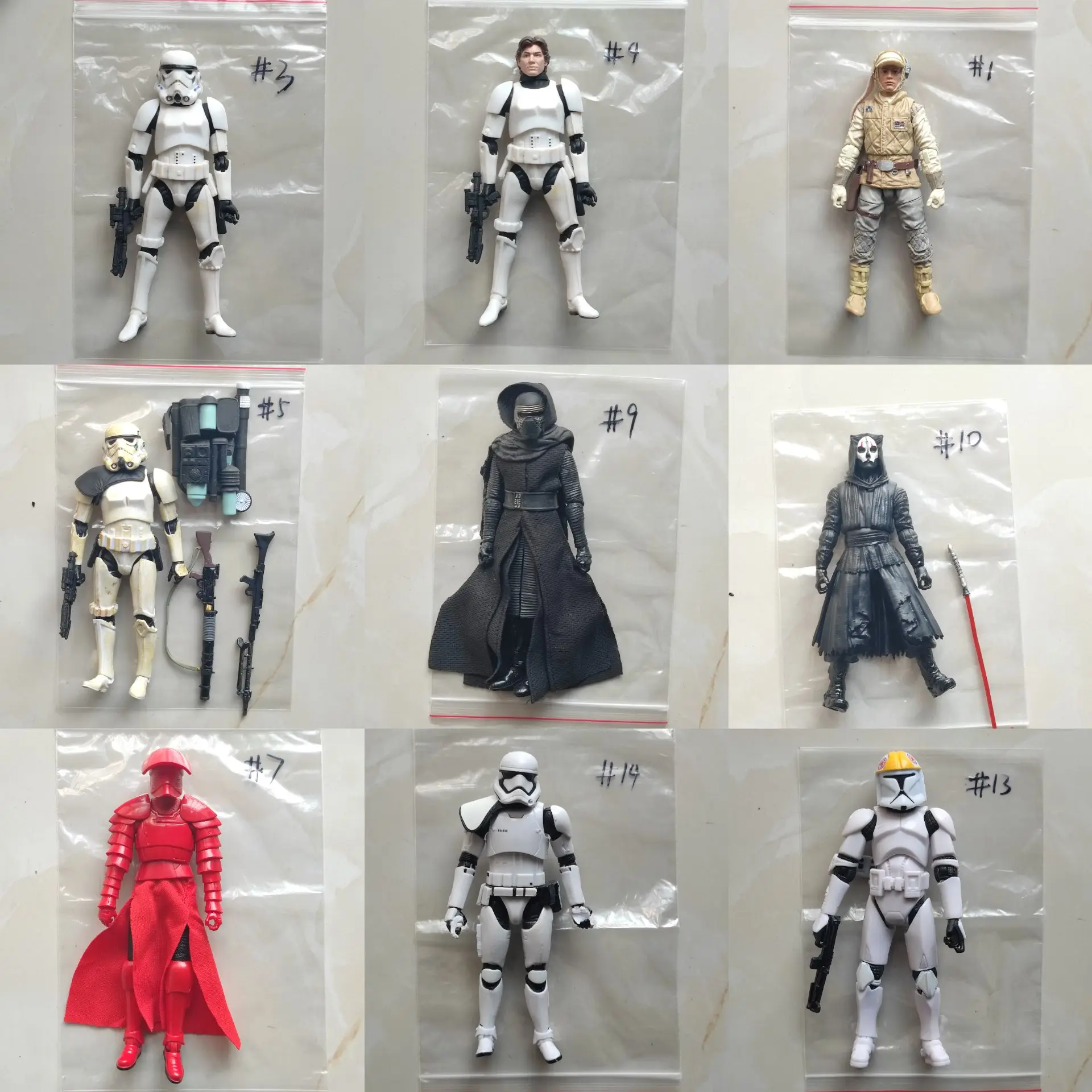 Star Wars Black Series Luke Vader Stormtrooper Snoke Droid Kylo Ren 6" Lose Actionfigur