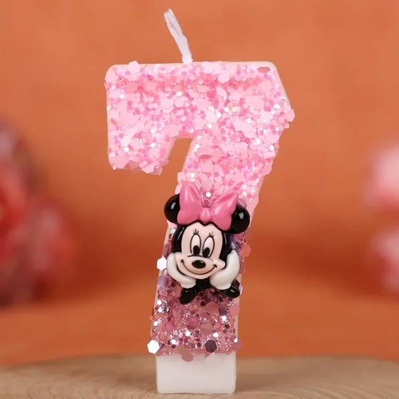 Hot Gelukkige Verjaardag Nummer 0-9 Kaarsen Cartoon Mickey Minnie Mouse Kaars Cake Cupcake Topper Party Decoratie Benodigdheden DIY Geschenken