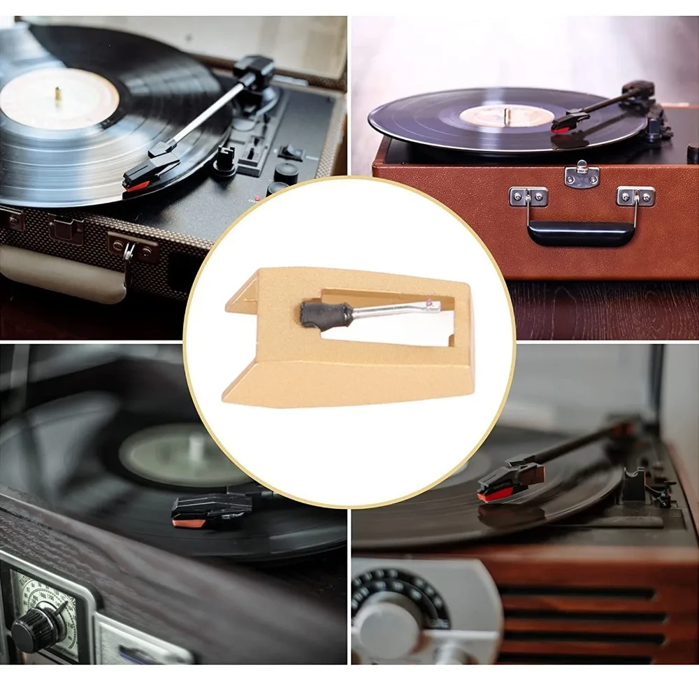 Aguja de Repuesto para Tocadiscos Chapada en Oro para Victrola / Crosley / ION / Jenson / Boytone / York Yorx