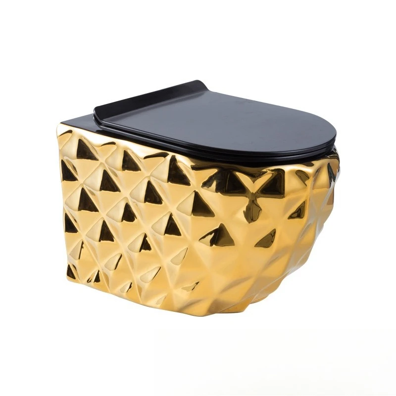

Wall toilet gold toilet ceramic wall into wall water tank