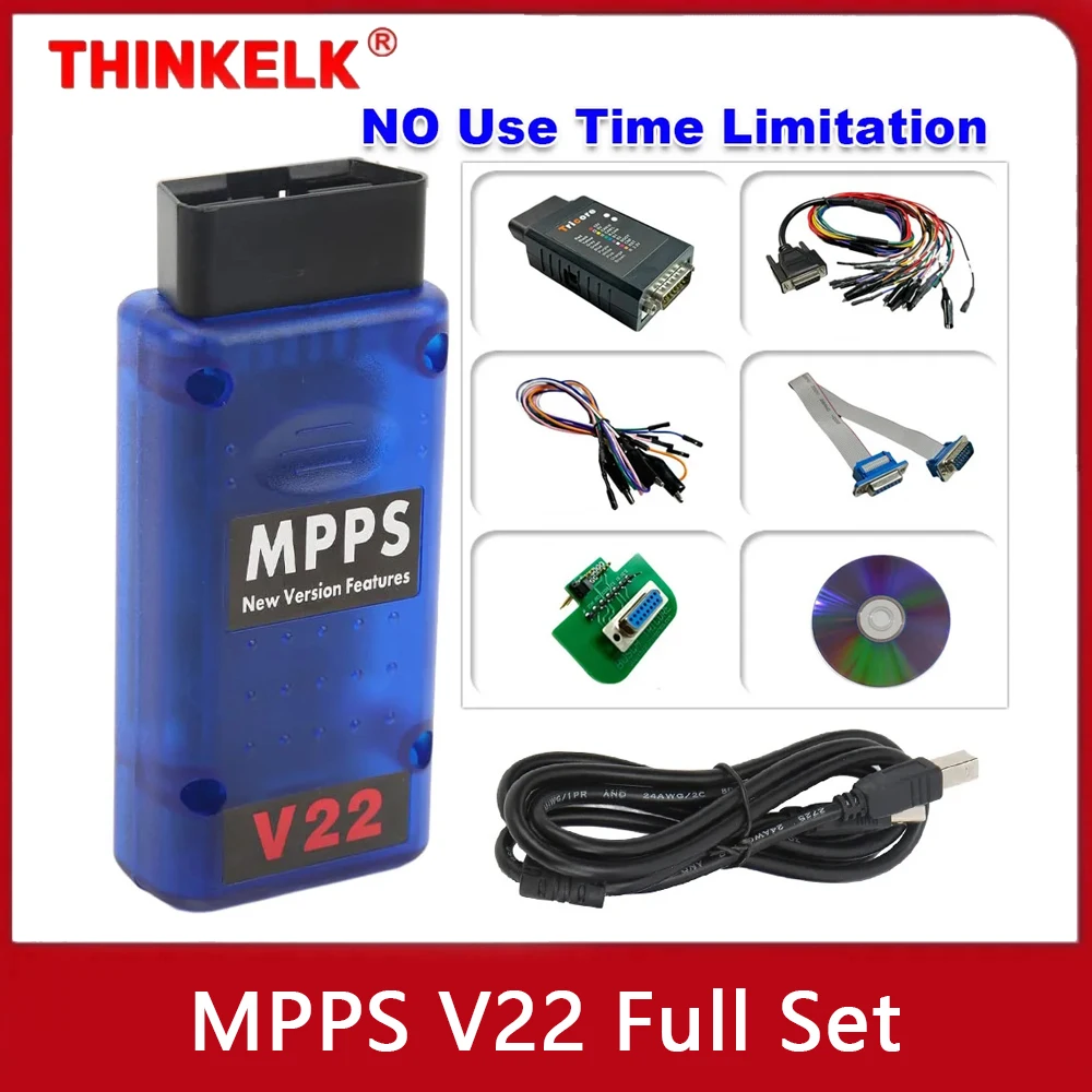 

MPPS V22 Full Set MPPS Master V22.2.3.5 ECU Master MAIN+Tricore+Multiboot+Breakout Tricore Cable Chip Tuning Scanner No Limit