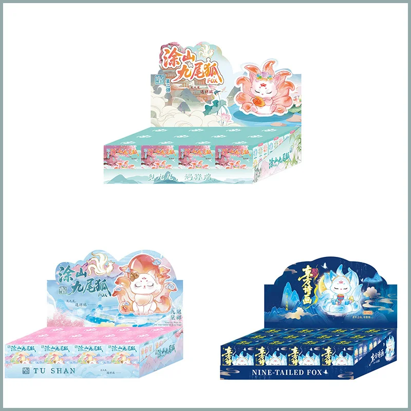 Caja Sorpresa Popular de Estilo Chino con Hada Zorra de Nueve Colas, Linda Caja Sorpresa, Decoración de Escritorio, Figuras de Resina de Zorra de Nueve Colas, Adorno
