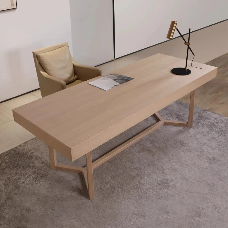 

Wooden Modern Office Desk Space Saving Minimalist Reception Office Desk Computer Shelves Escritorio Oficina Trendy Furniture