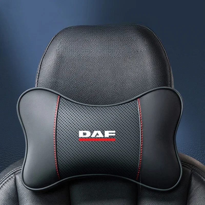 

1Pcs Car Seat Headrest Auto Logo Neck Pillow For DAF XF 95 105 CF LF VAN car accessories interior