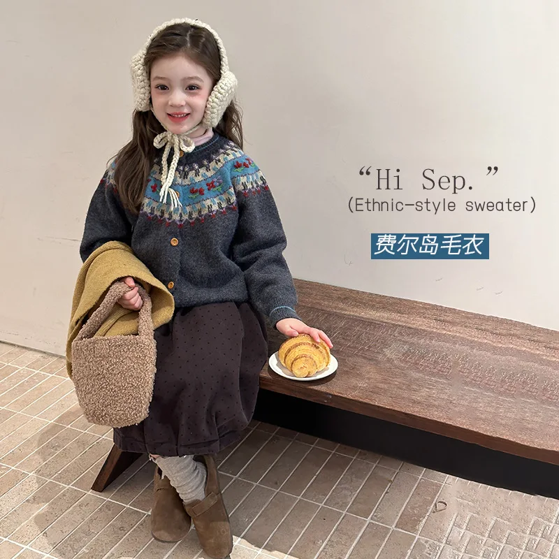 2025 Autumn New Product for Girls Retro Romantic and Comfortable Casual Sweater Atmosphere Knitted Cardigan Jacket Boutique