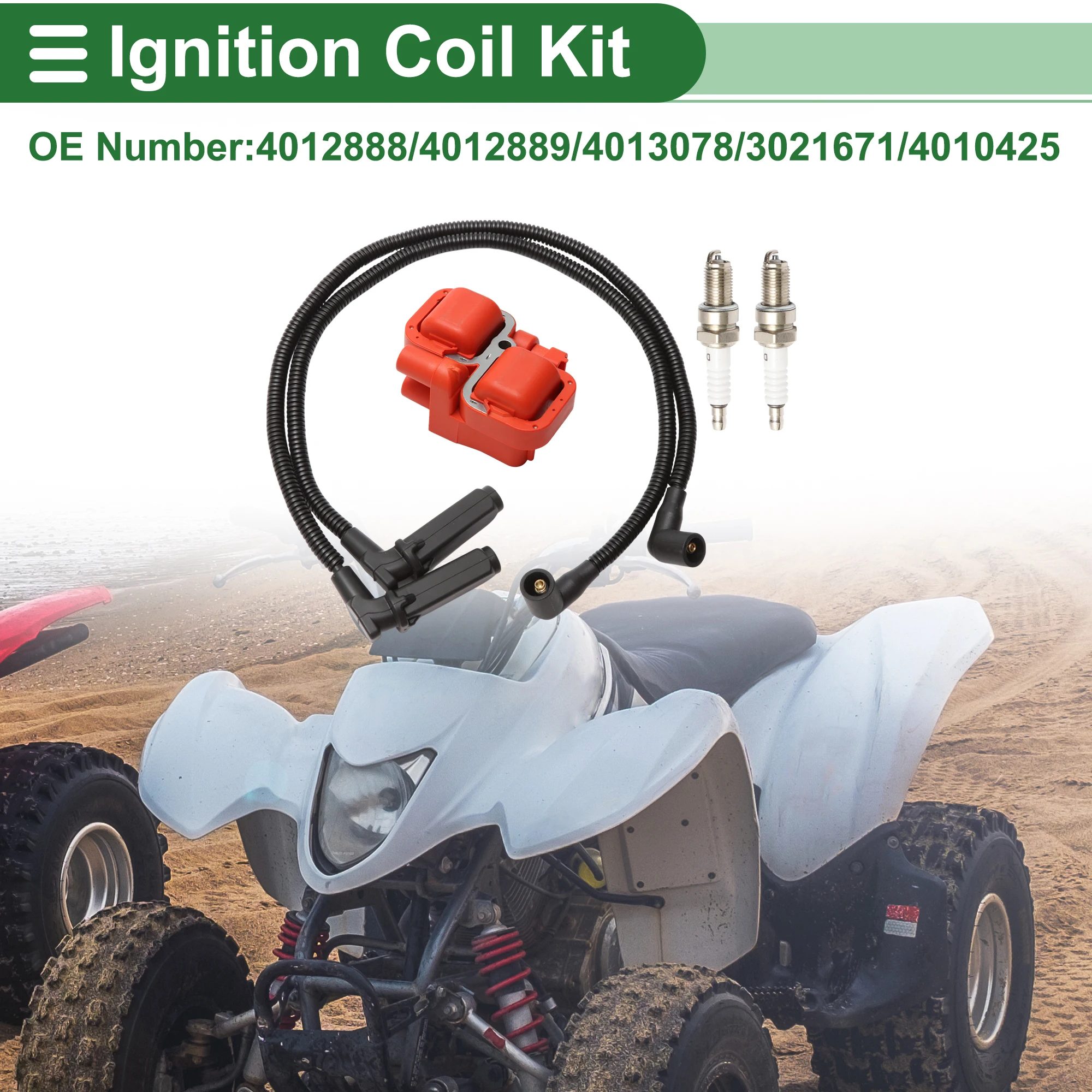 

UXCELL Ignition Coil for Polaris for Ranger 800 2011-2017 No.4012888/4012889 1 Set