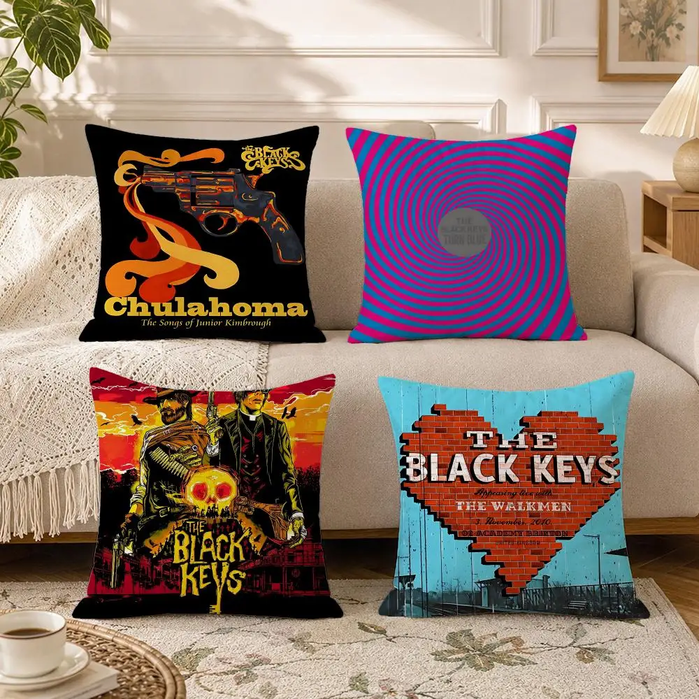 Band The Black Keys Cushion Cover Soft Square Throw Pillow Covers Set for Sofa Bedroom Car Home Decoration