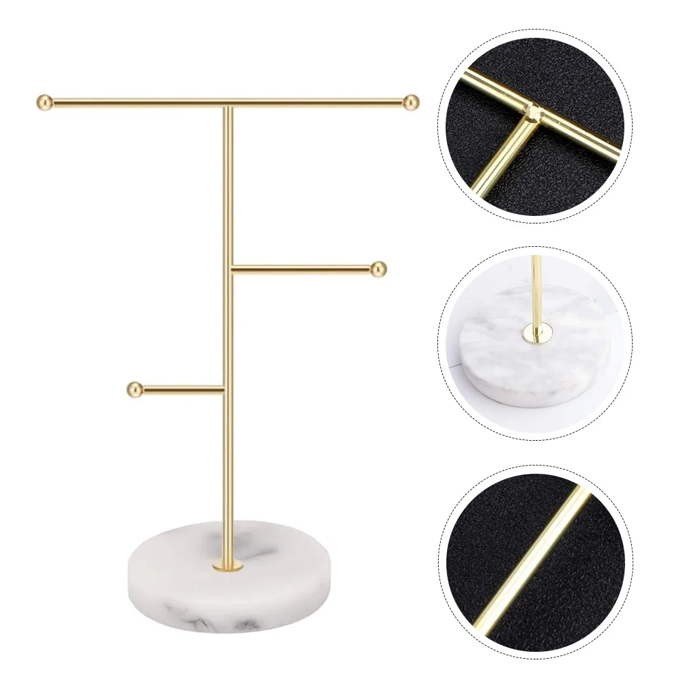 1Pcs Jewelry Display Stand Marble Metal Watch Holder Stable Durable Storage Rack for Shop Trade Show Jewelry Stand Holder