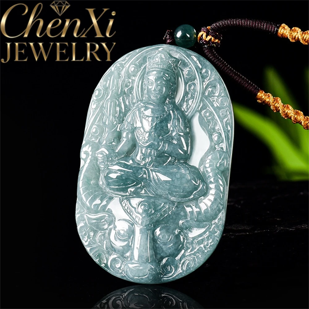 

Элитный натуральный нефритовый кулон класса А с голубым отливом (ледяной нефрит) — Зодиакальный бык, Защитник, Будда, Амулет на год рождения, Ювелирное украшение, Подарок