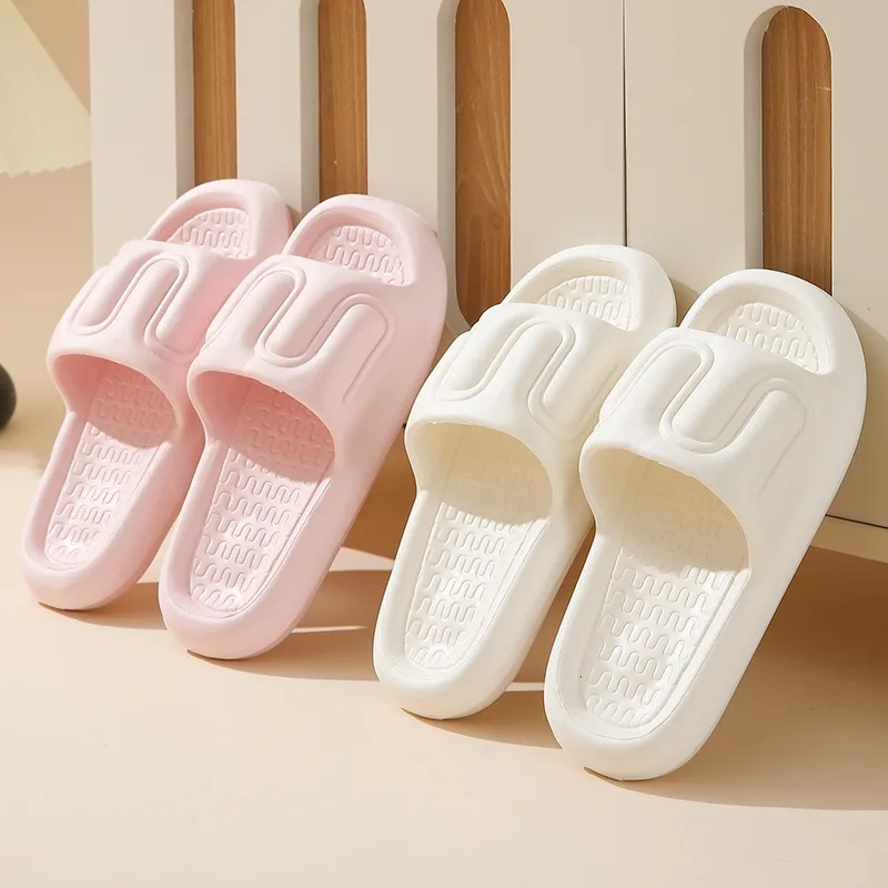 

Summer Slim Eva Slippers for Women in Summer Wearing Shit and Thick Sole Bathing Anti-slip Men