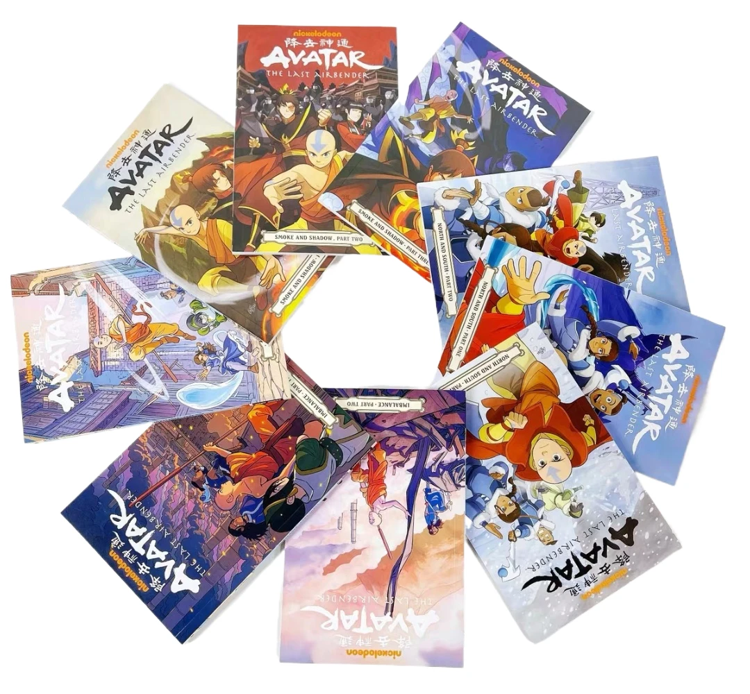 Avatar the Last Airbender Seasons 1/2 English Picture Book Set - Action Comedy Fantasy American Comics 3 Book Collection