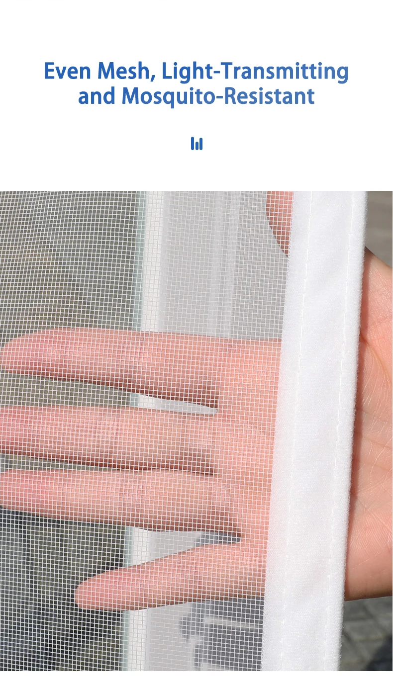 【Unsichtbarer, maßgeschneiderter Schutz】 Moskito- und Insektenfenster-/Türgitter – Klettverschluss ohne Bohren, verschiedene Größen – Detail 4