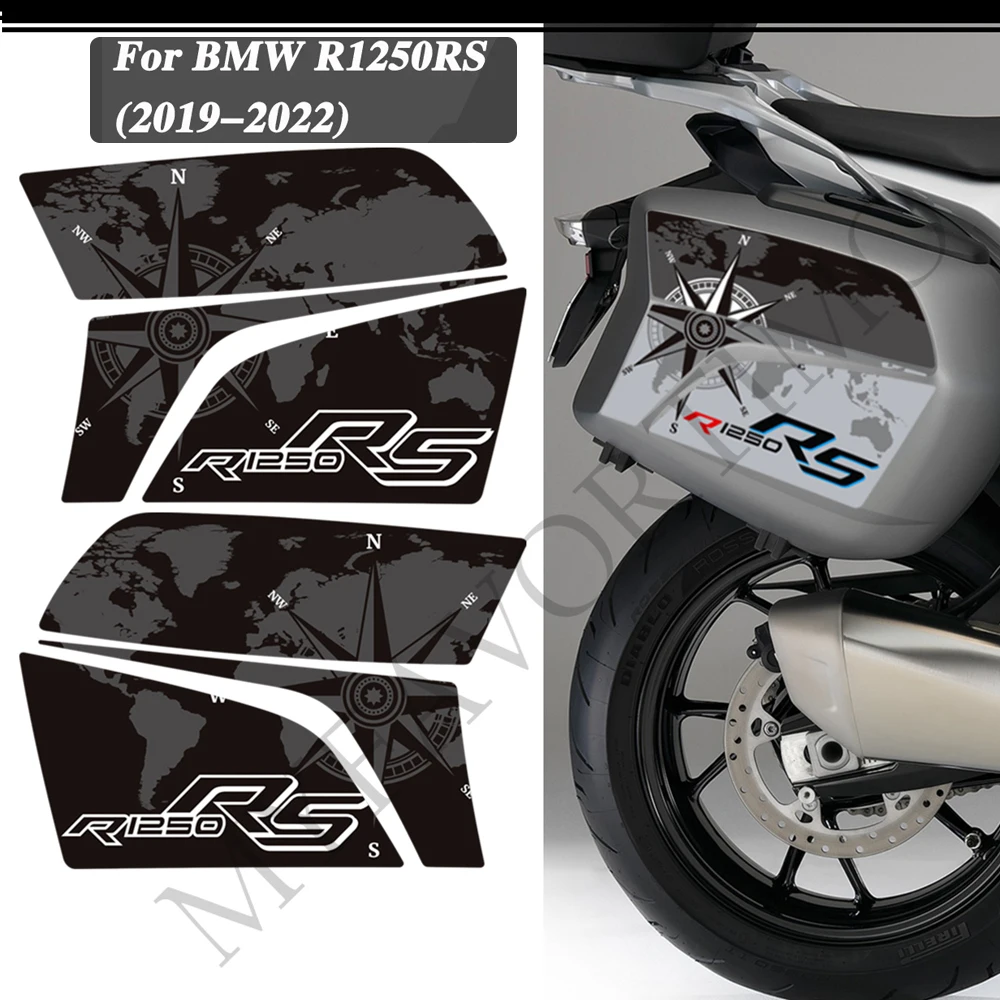 For BMW R1250RS R 1250 RS 2018-2022 Motorcycle Emblem Logo Trunk Luggage Panniers Cases Protector PVC Stickers Decals