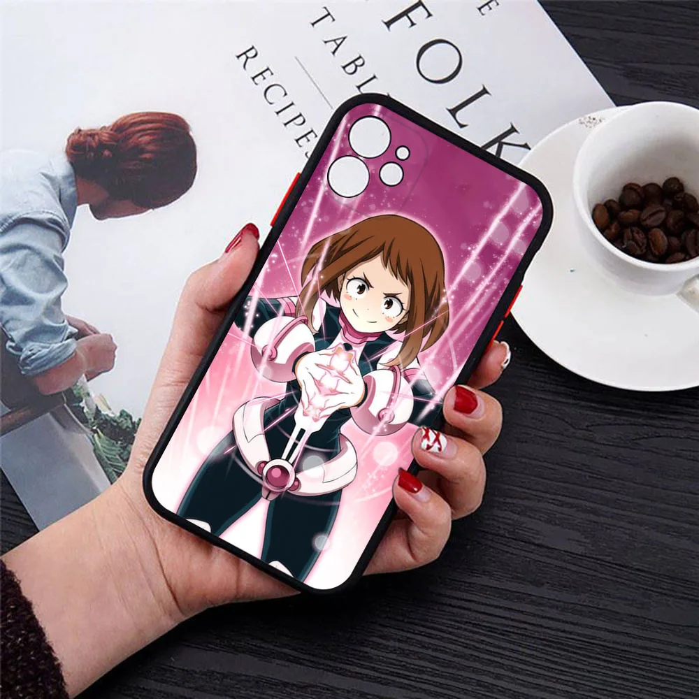 Matte Phone Case for iphone 16 14 13 15 Pro Max 8 7 Plus 12 11 Mini XR X XS SE My Hero Academia Bakugou Katsuki Transparent Case