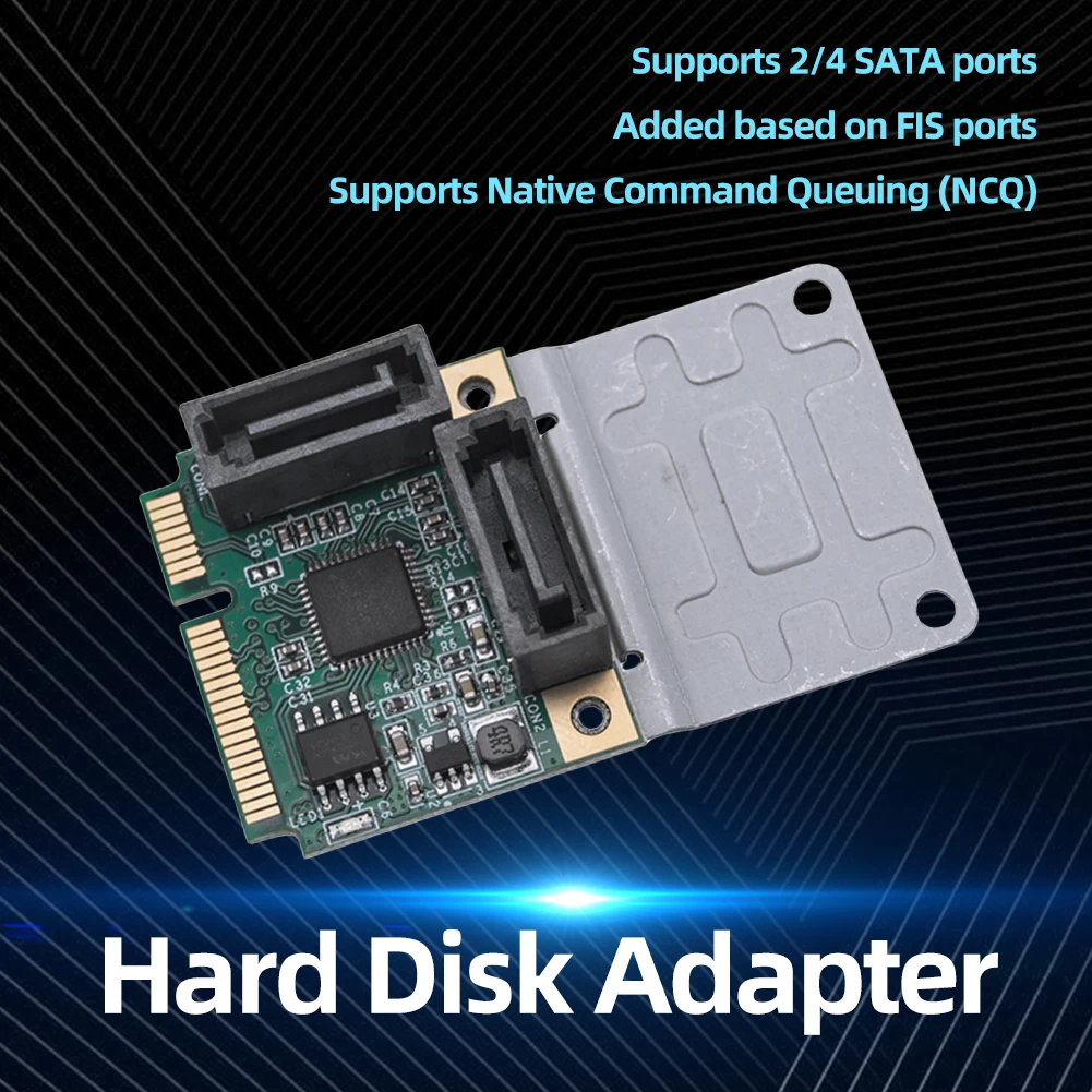 

Mini PCI-E To SATA3.0 Riser Card M.2 PCI-E 2.0 Converter B+M Key Expansion Card 5/2.5 Gbps SSD Adapter Card 2/4 SATA 3.0