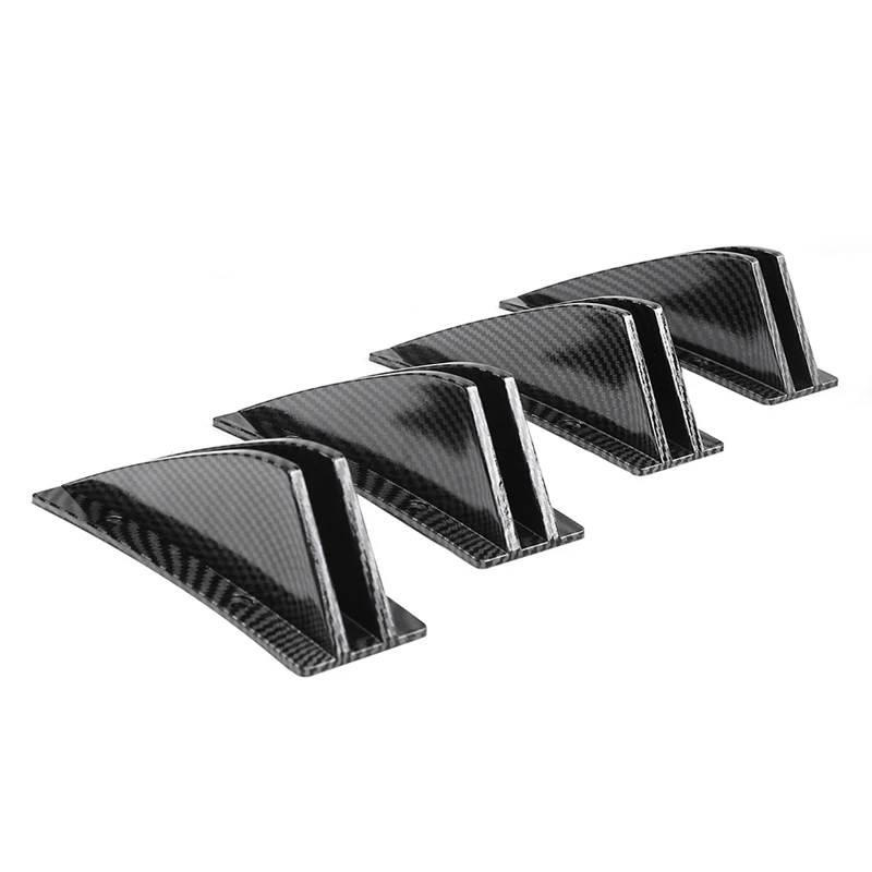 Universal 4Pcs/Set Car Rear Bumper Diffuser Spoiler ABS Anti-Collision Rear Bumper Lip Diffuser Parts A