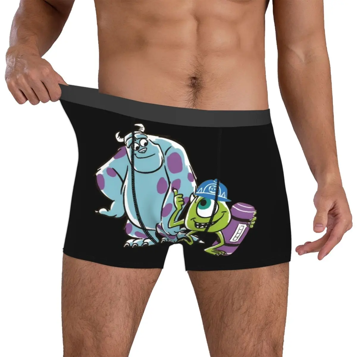 

Custom Cool Monsters Anime Universityes Boxers Shorts Panties Men's Underpants Stretch Sullivan Mike Briefs Underwear