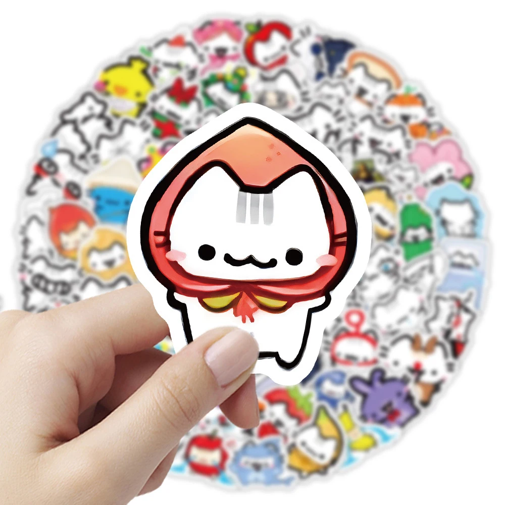 

10/30/50/100pcs Kawaii Cartoon Cat Graffiti Stickers Funny Creative Decals Decoration Helmet Luggage Phone Bike Cute Sticker Toy