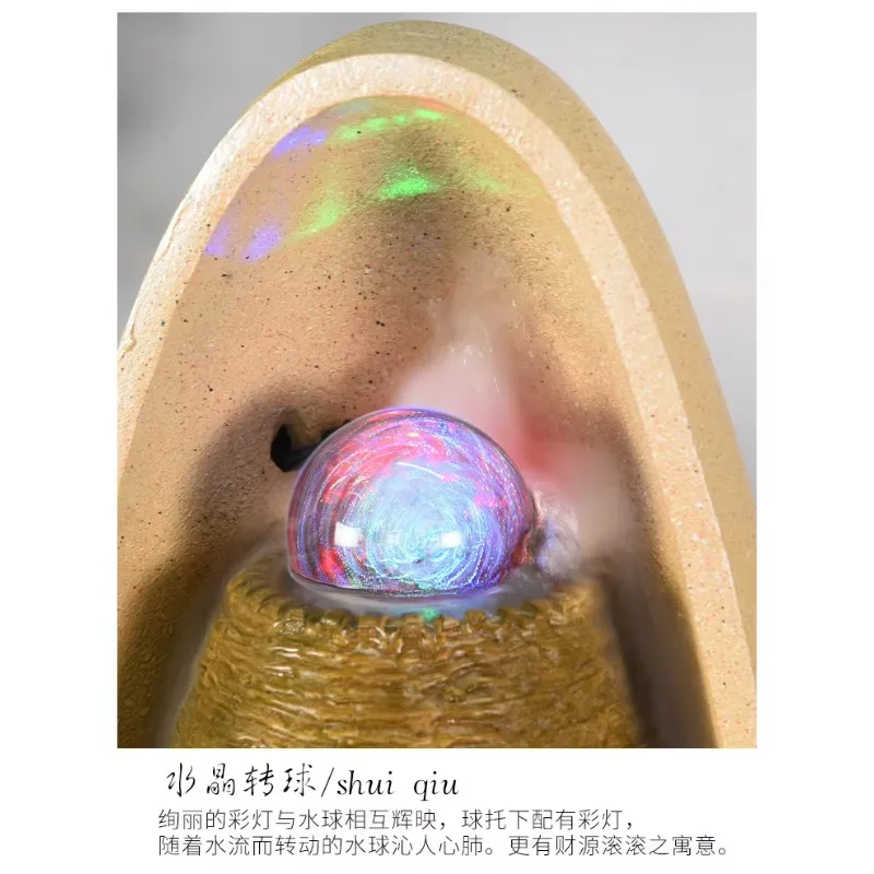 DSA creative fountain flowing water ornament living room office floor water landscape flowing water opening gift