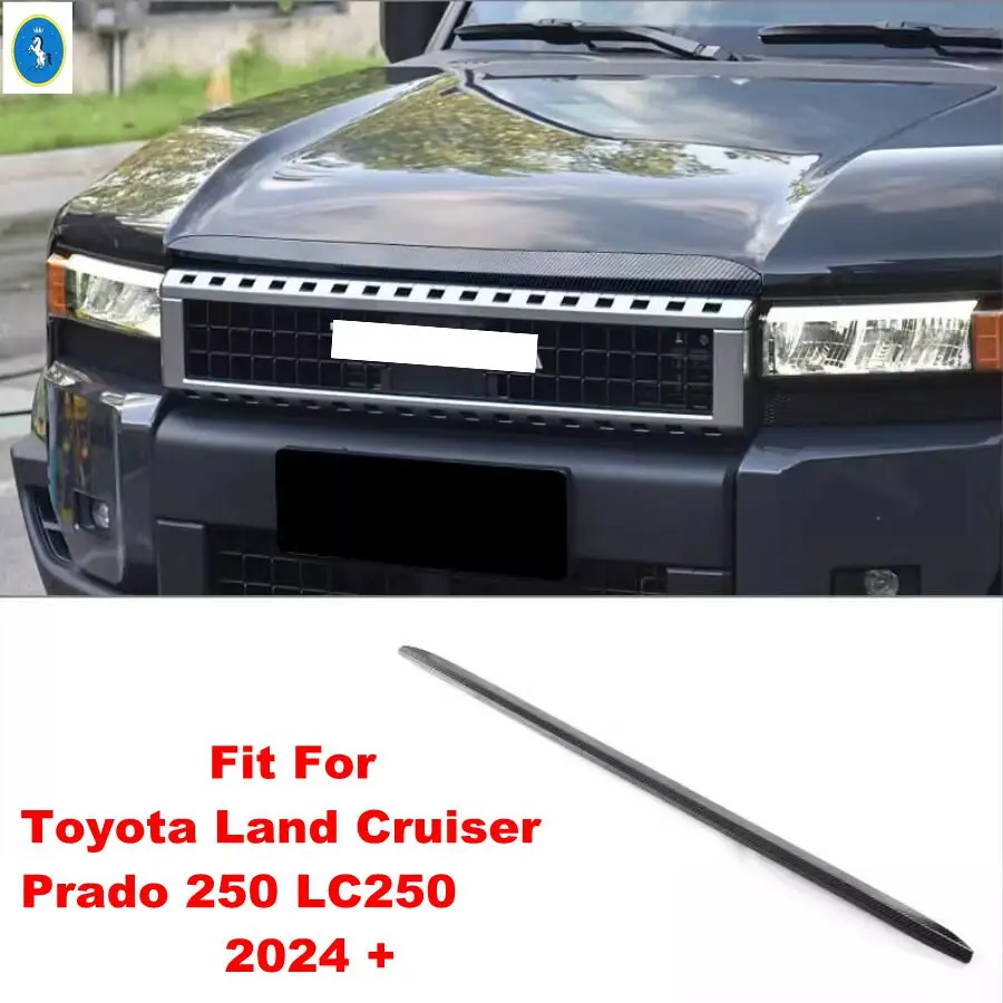 

Car Front Hood Stripes Engine Bumper Grille Decor Cover Trim ABS Accessories For Toyota Land Cruiser Prado 250 LC250 2024 2025