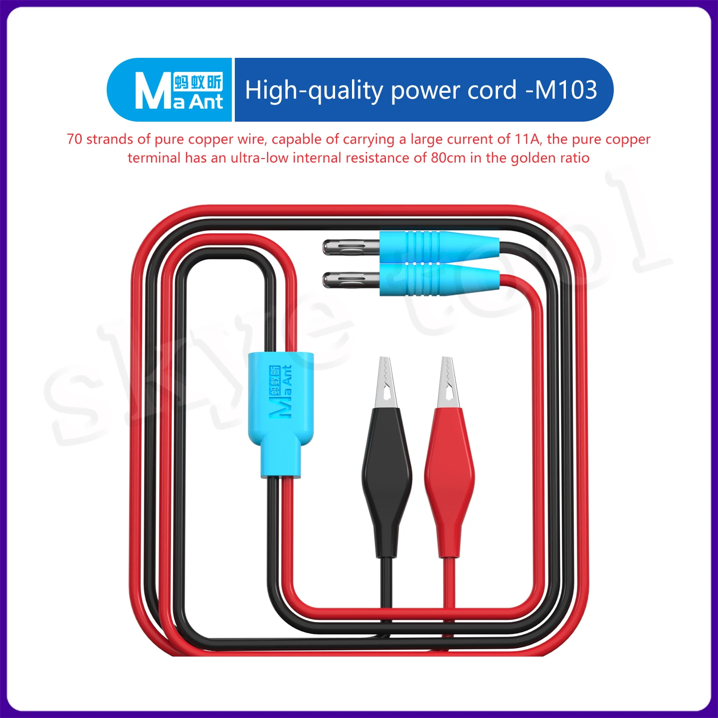 

Maant M103 11A Big Power Cord High Quality 80cm Pure Copper Wire Ultra-low Resistance Wear-resistant for Phone IPx Restart