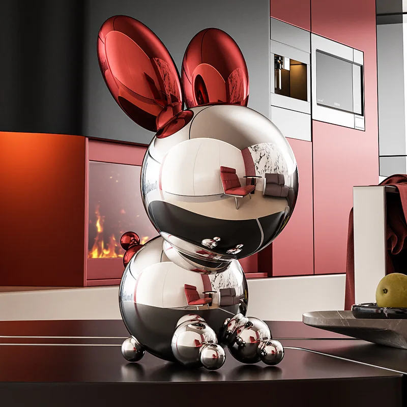 الفولاذ المقاوم للصدأ مكتب والمنزل الحلي الزخرفية الهدايا الإبداعية لغرفة المعيشة تلفزيون خزانة سطح المكتب لهجة فاخرة مجموعتين #5