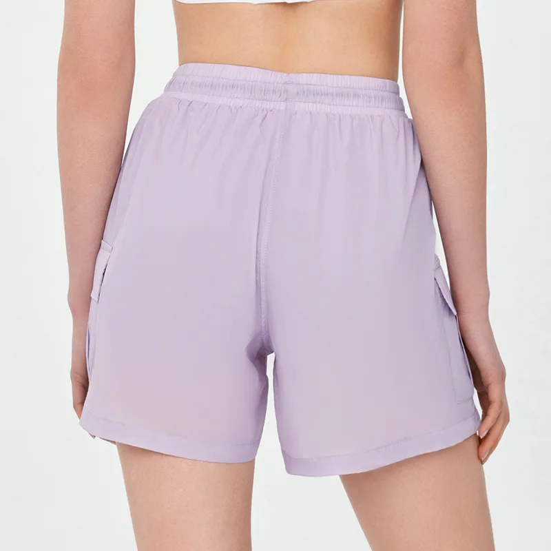 Damskie spodenki sportowe z filtrem przeciwsłonecznym SPF, do biegania na świeżym powietrzu, fitnessu, jogi, codzienne, cienkie, wiatroodporne, letnie.