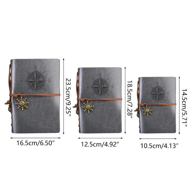 Notebook vintage PU Leather Journal Journal Diário com 150 Página branco