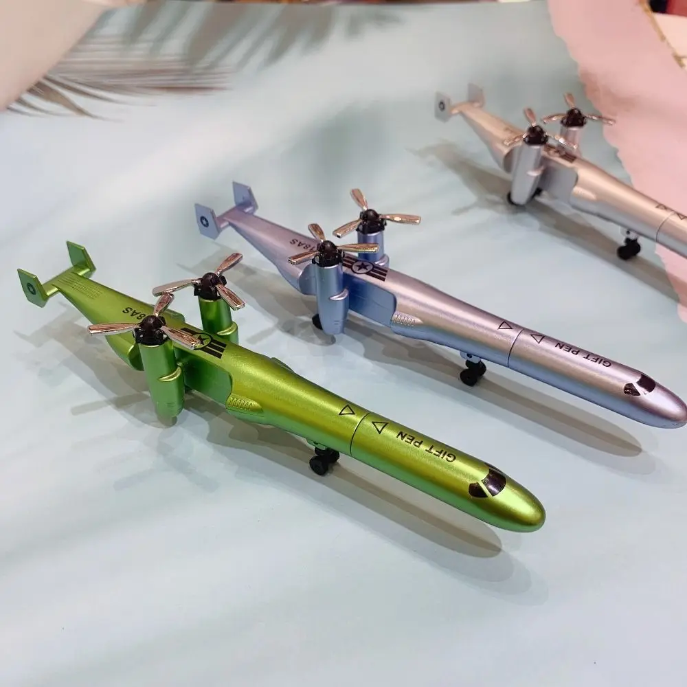 Vintage Flugzeug-Gelstift Modischer Entspannungs-Drehstift Lustiger Faltbarer Unterschriftenstift Kindertagsgeschenk – Detail 11