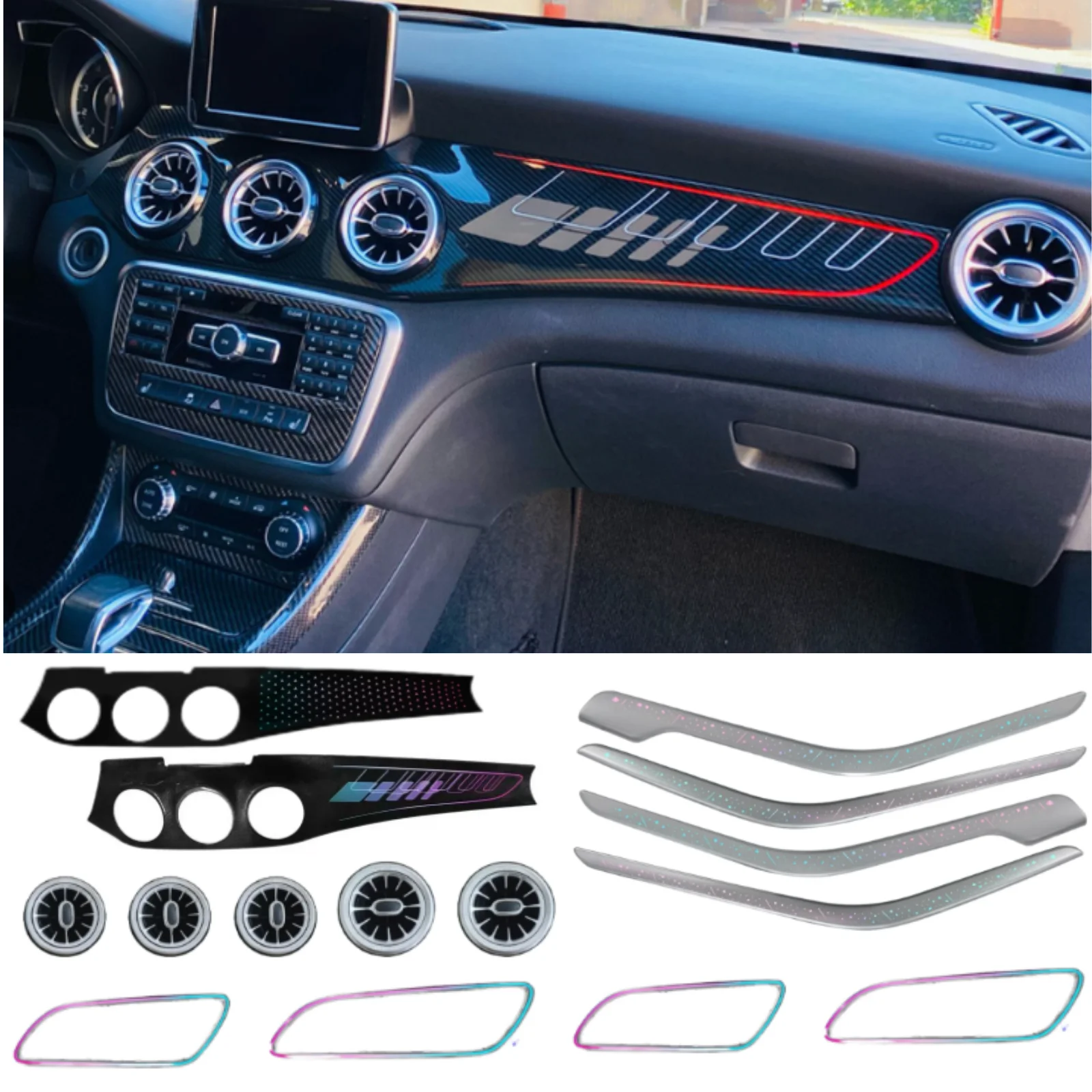 

Car Accessories Ambient Lights LED Atmosphere 256 Colors Suitable for GLA W156 CLA W117 2013-2019 Ambient Lightscustom