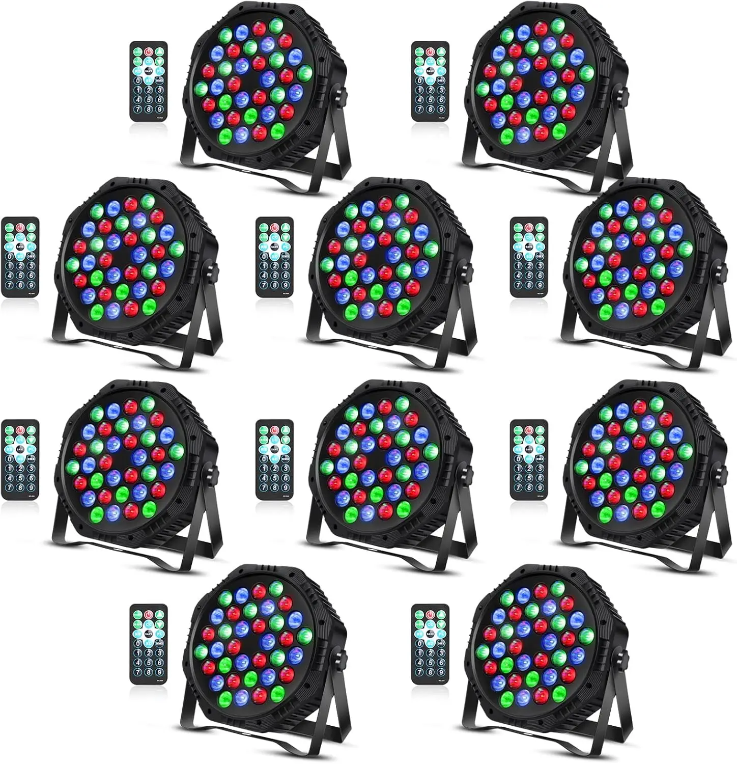 

36 светодиодный Par Lights, RGB Par может светильник сценическое освещение, 10 режимов освещения диджея, сценическое освещение со звуковой активацией, дистанционное управление