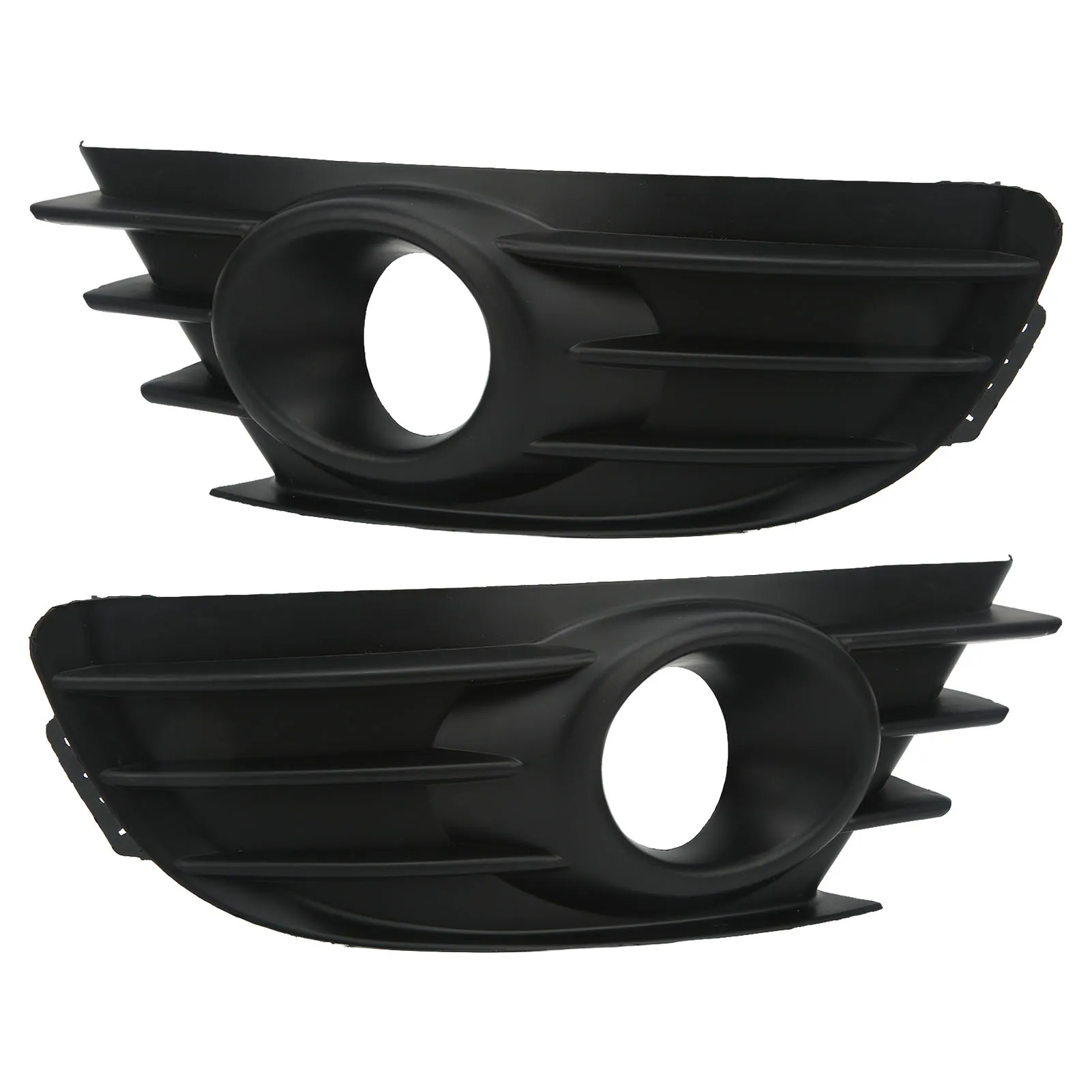 1 Pair Front Bumper Fog Light Grille For Citroen C4 2004‑2008 Black Fog Lamp Cover Trim Replacement Car Accessories