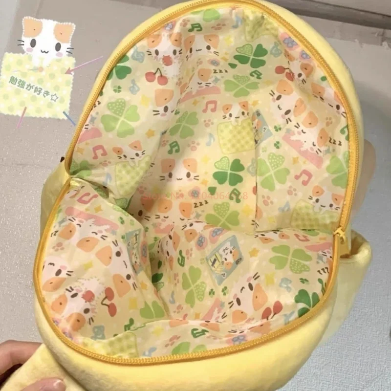 2025 رائجة البيع Masyumaro Fuwa Nyanko القط على ظهره حقيبة أنيمي لطيف المدرسية حقيبة أقلام رصاص حقيبة الظهر العصرية الأطفال هدايا عيد الميلاد #5