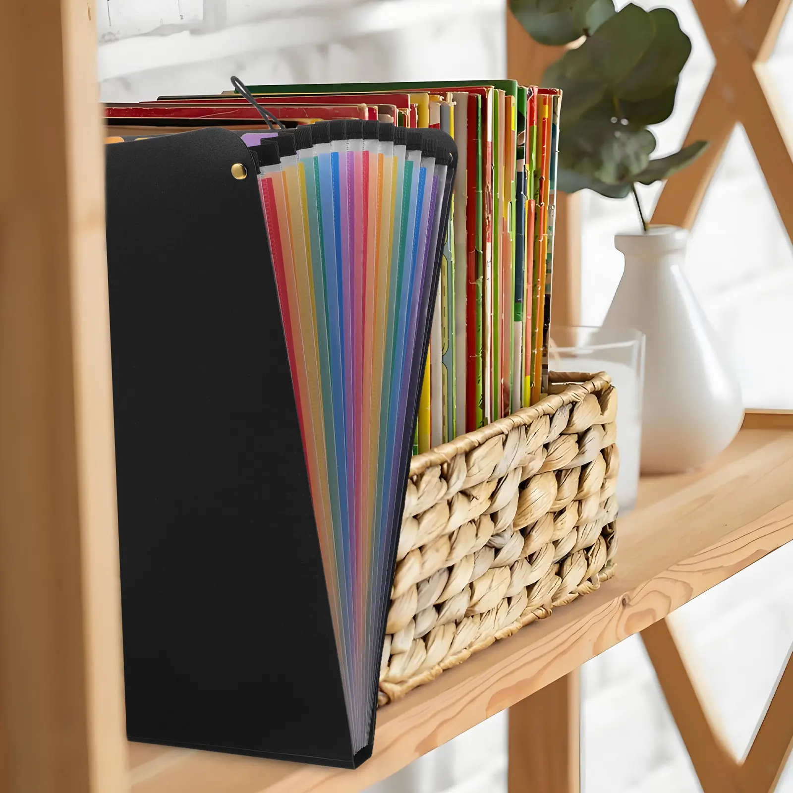 

Accordion File Organizer Vertical Multi-Layer Plastic Folder 13 Pockets School Office Document Holder Test Papers Receipt