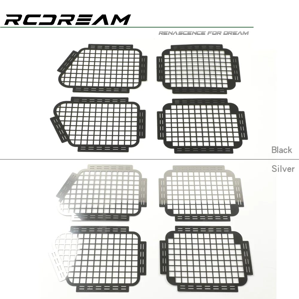 RCDream Filet métallique de protection de fenêtre pour COMPANY 110 COMPANY 90 COMPANY 130 TRtage Defender G500 SCX10 Mise à niveau Option Pièces # D1BU4-2/B