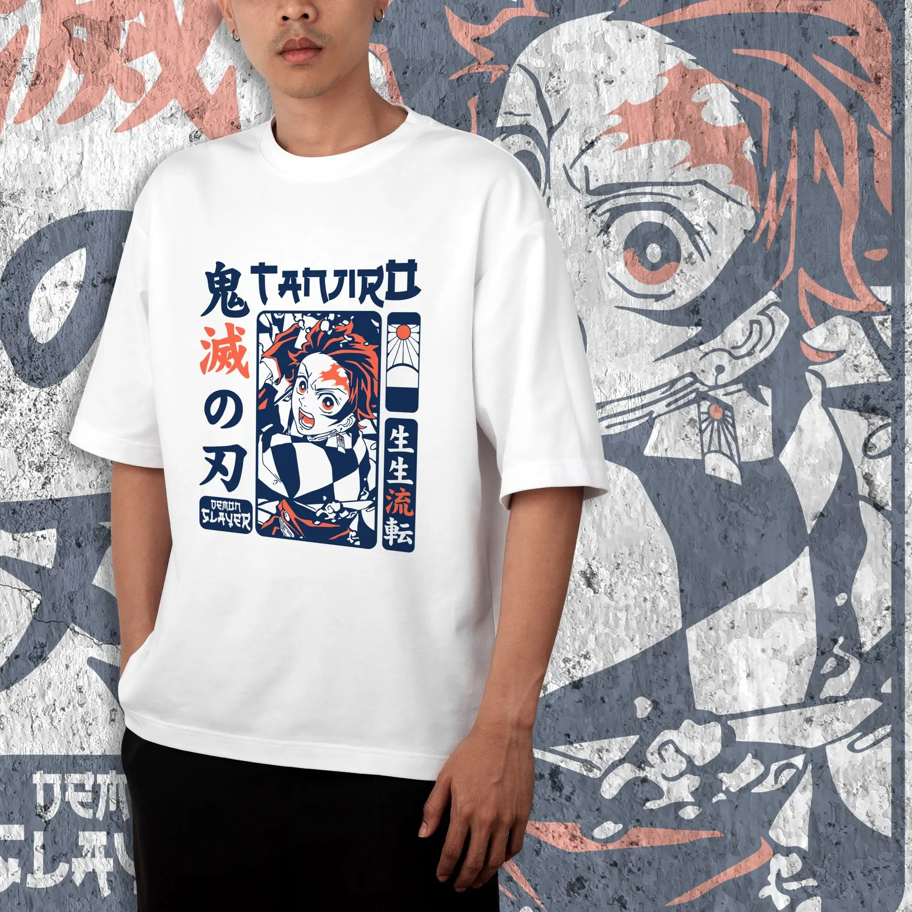 T-shirt with Demon Slashing Blade print - Tanjiro Kamado 8