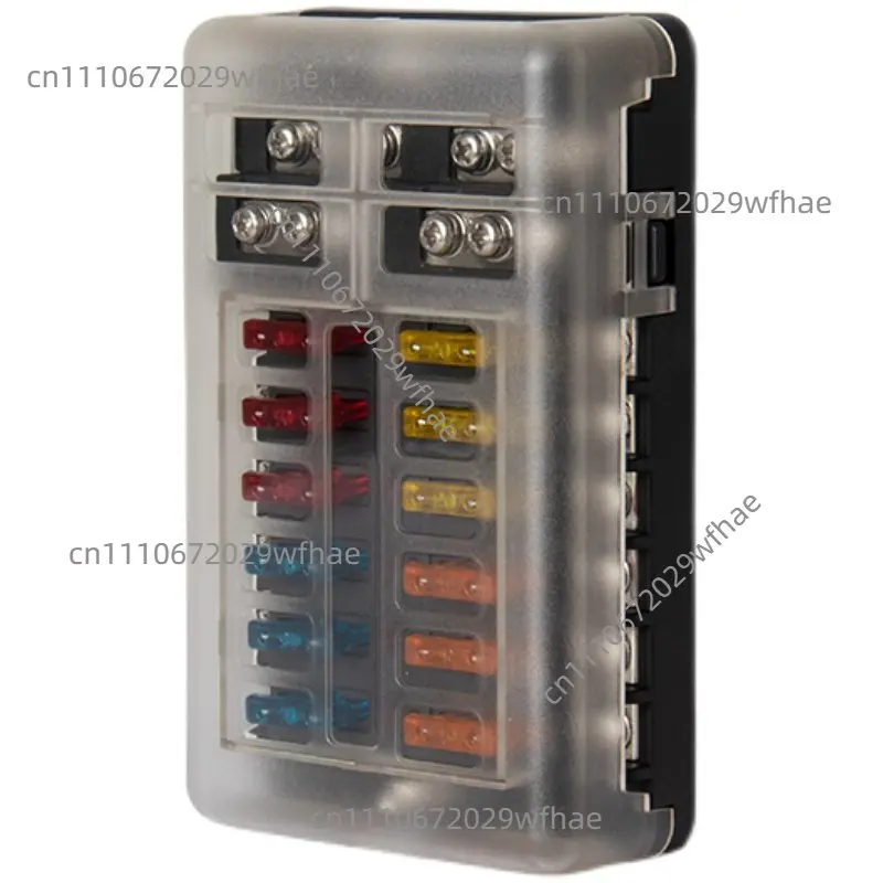 With positive and negative electrodes, fuse box 6-way12-way vehicle modification and installation circuit, fuse sheet socket box