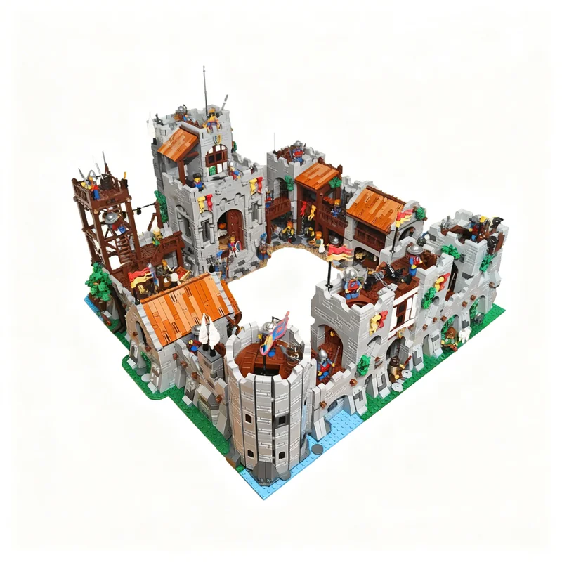 8882pcs MOC Lux Leonis Castle Lion Knights Model Building Blocks Construction Birthday Idea Kids Assemble Christmas Gift Toy